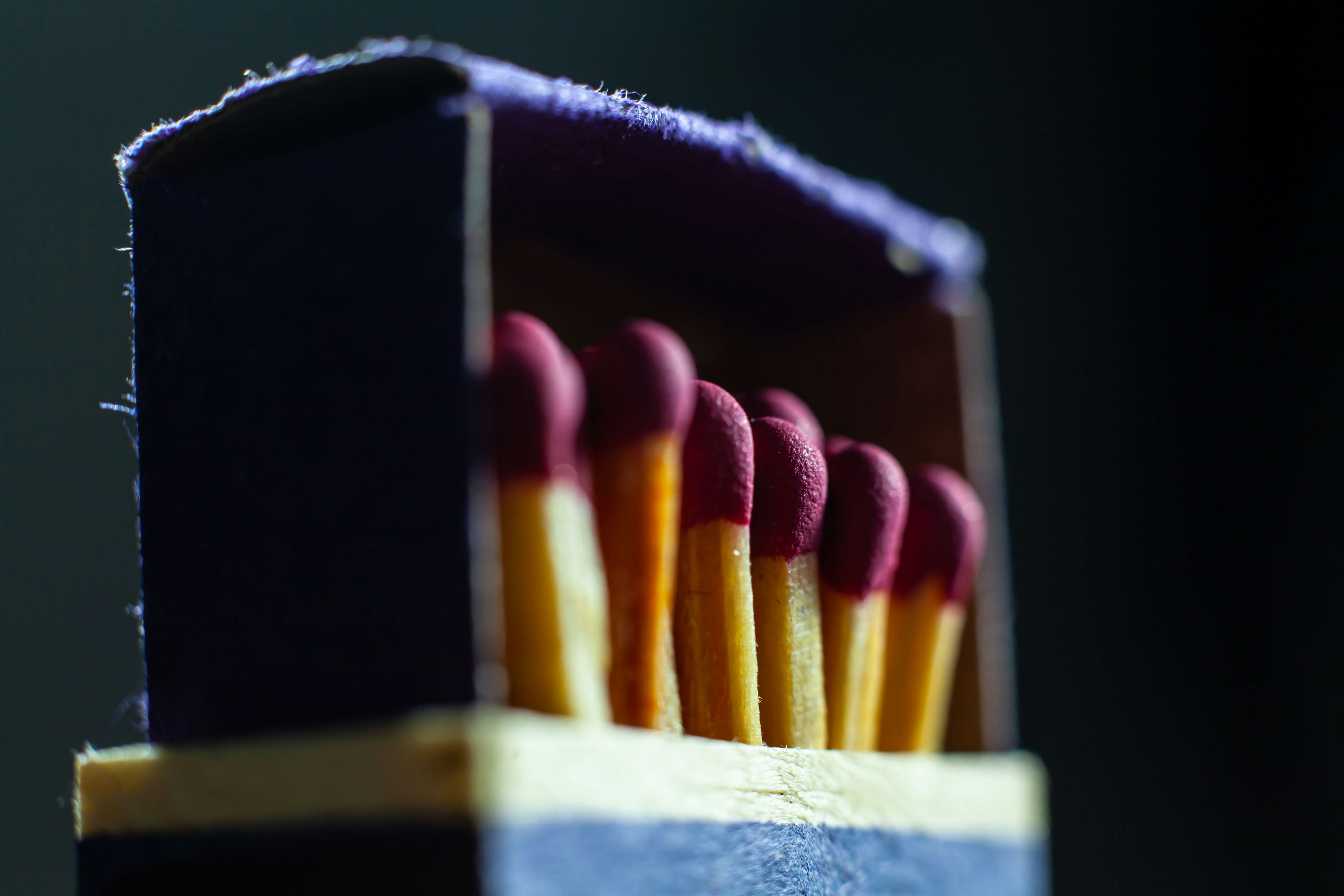 A closeup on a box of matches