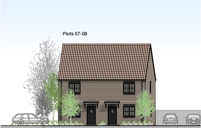 An architecht's mock-up of a two-storey home